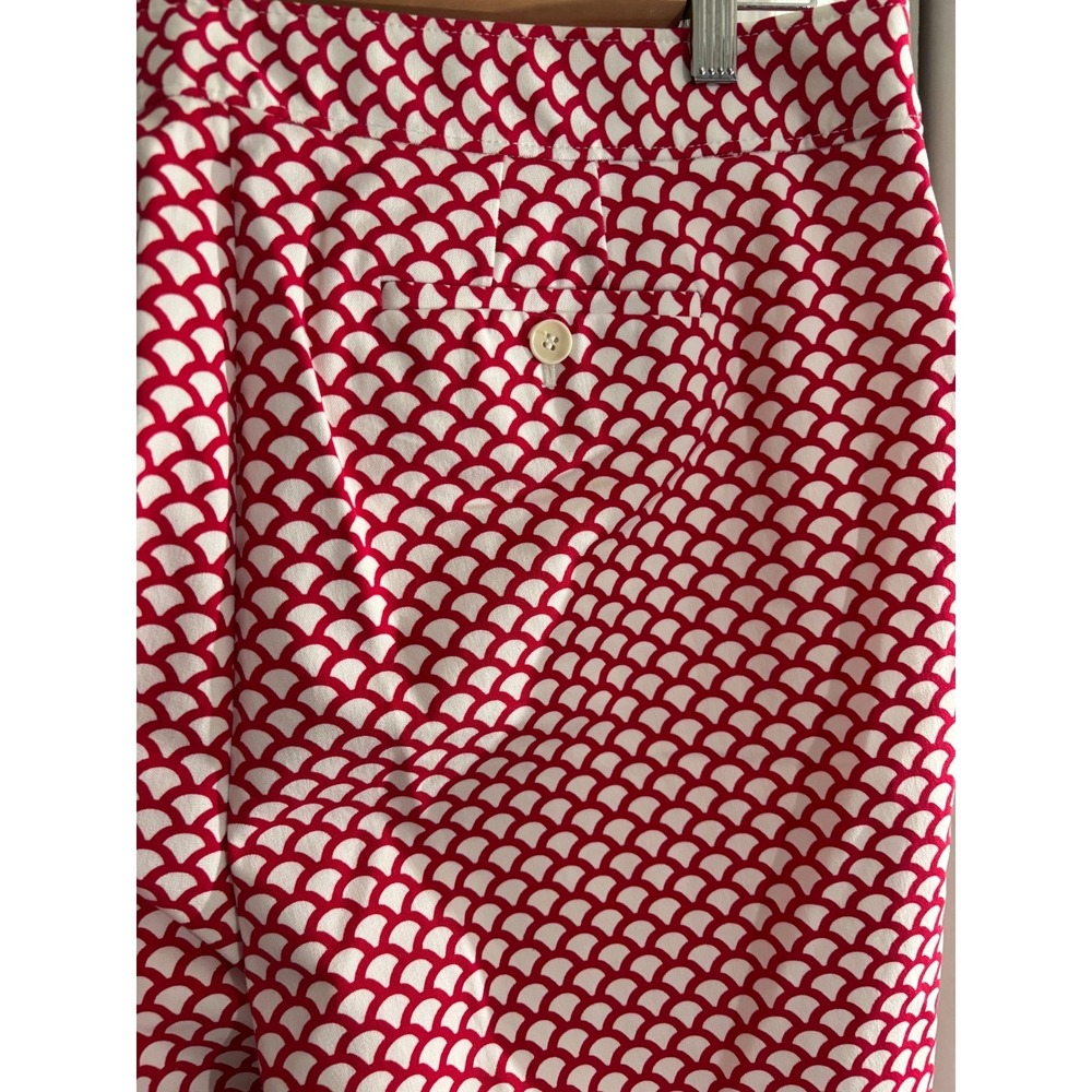 Talbots Chatham Ankle Pants 16P NWT Red White Geo Stretch MSRP $99 - Picture 8 of 8